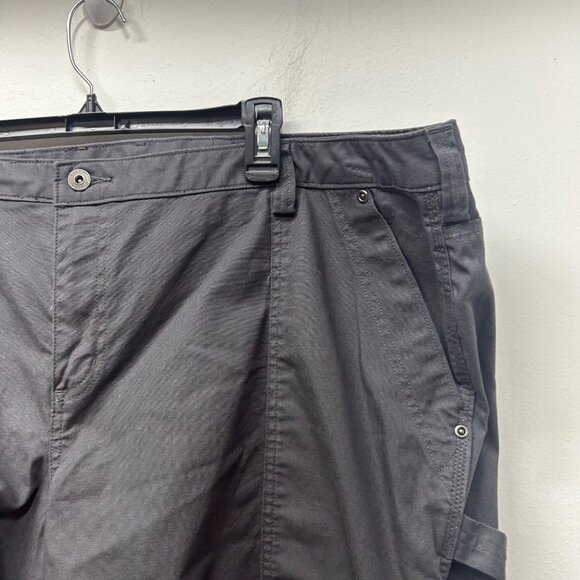 Duluth Trading Cargo Shorts 24W Gray Cotton Blend CurveSetter Waistband - Picture 3 of 9